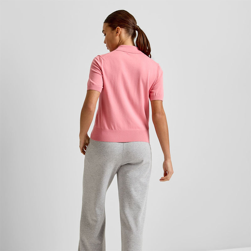 Womens Blake Knit Polo Flamingo Plume