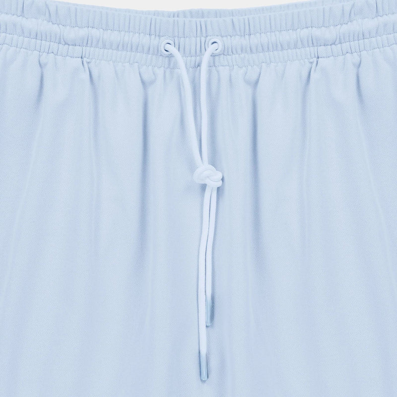 Womens Preppy Pique Mini Skirt Baby Blue/Navy