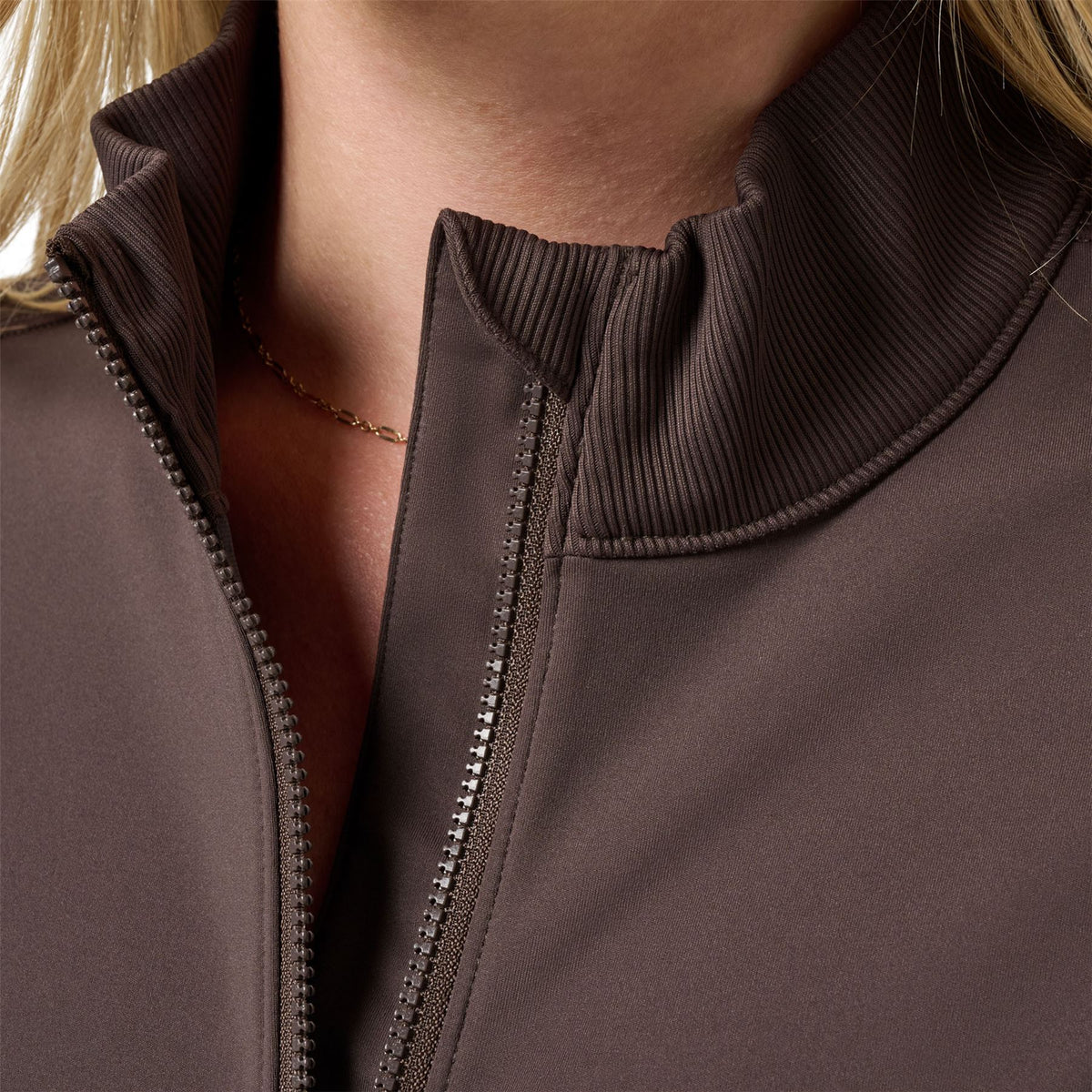 Womens Moveknit Full Zip Jacket Coffee Grounds