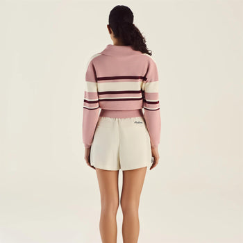 Malbon Golf Simona Zip Up Jacket Rose | TRENDYGOLF USA