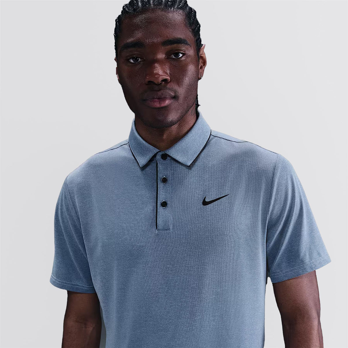 Dri-FIT Tour Piping Polo Light Armory Blue/Black