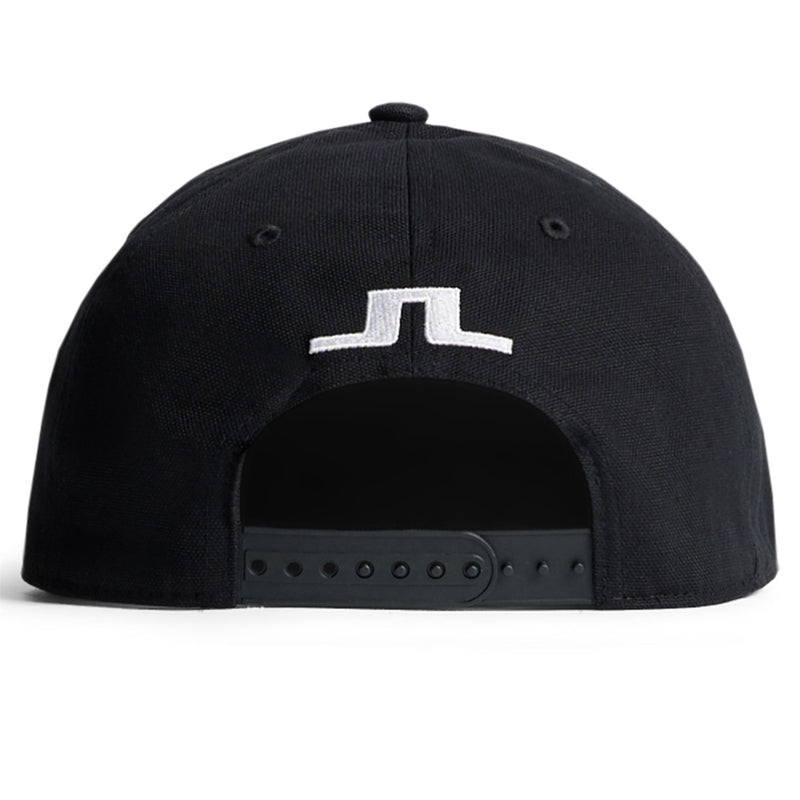 Flat Peak Cotton Twill Cap Black