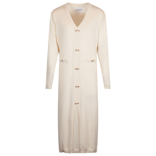 Womens Enza Dress Cream - AW24