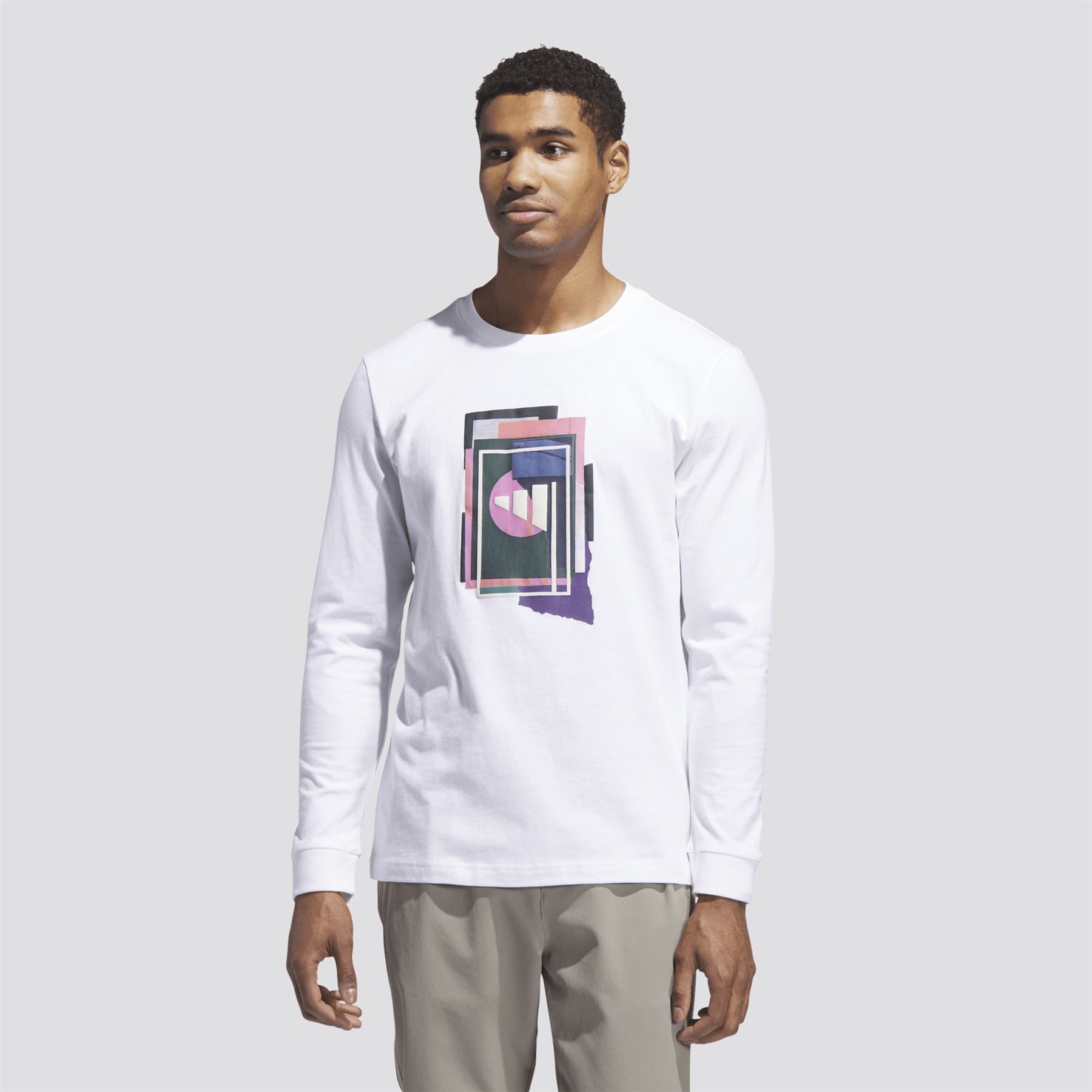 Beyond The Course Graphic LS Tee White