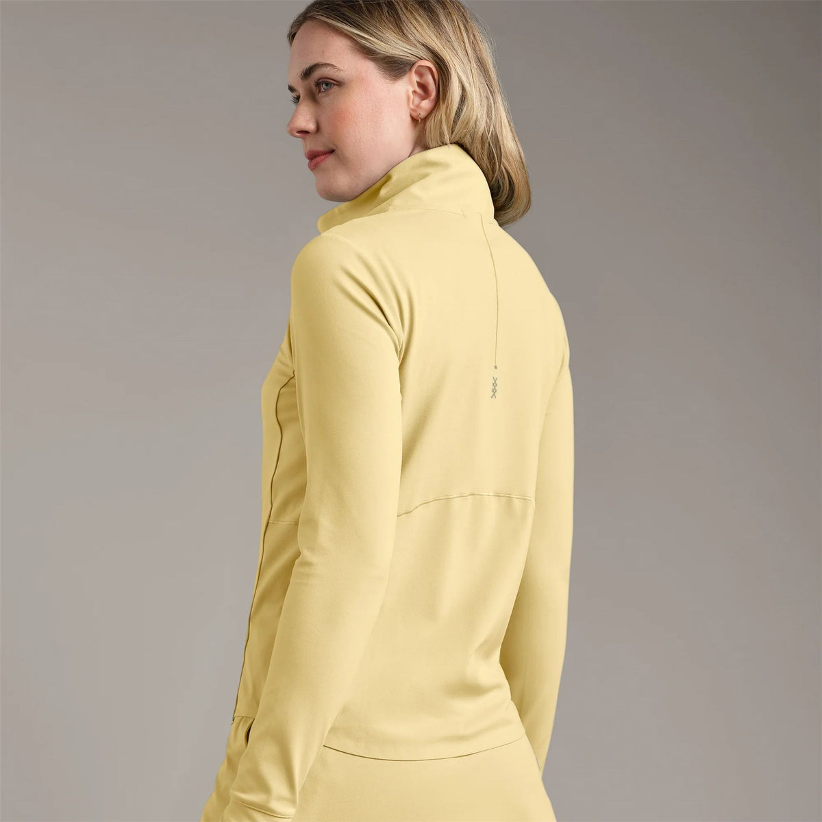 Womens Course to Court Quarter Zip Yellow Dawn