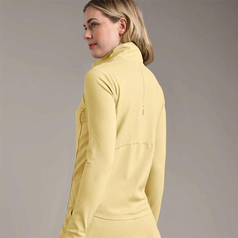 Womens Course to Court Quarter Zip Yellow Dawn