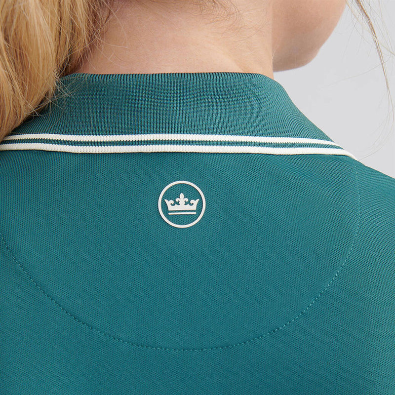 Womens Canterbury Tipped Sport Mesh Polo Deep Jade/Ivory