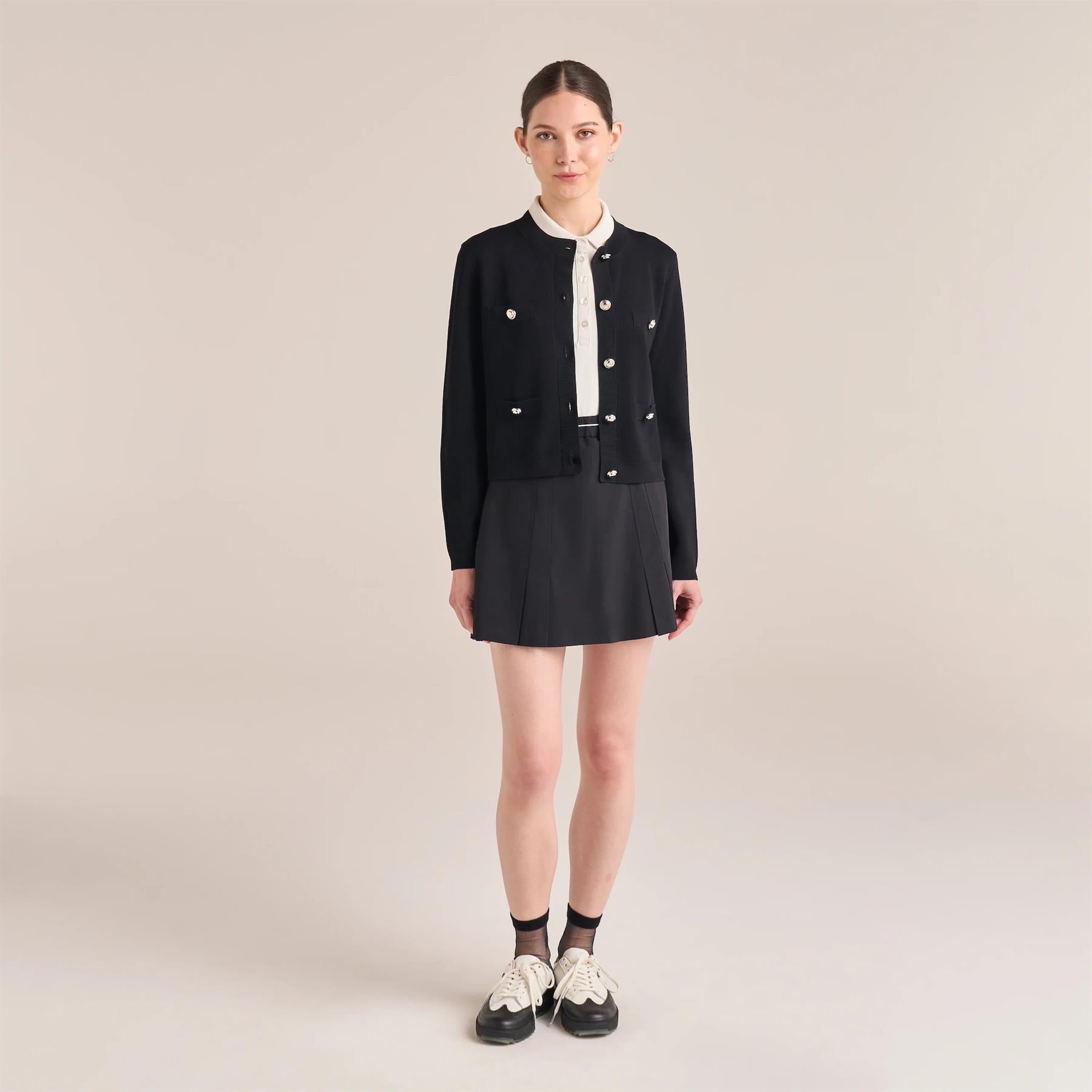 Womens Amelia Knit Cardigan Black