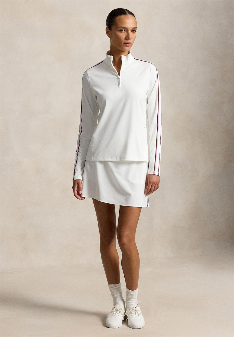 RLX Womens Powerstretch Jersey Pullover Crmcwht/Ptlprpl/Chcmse