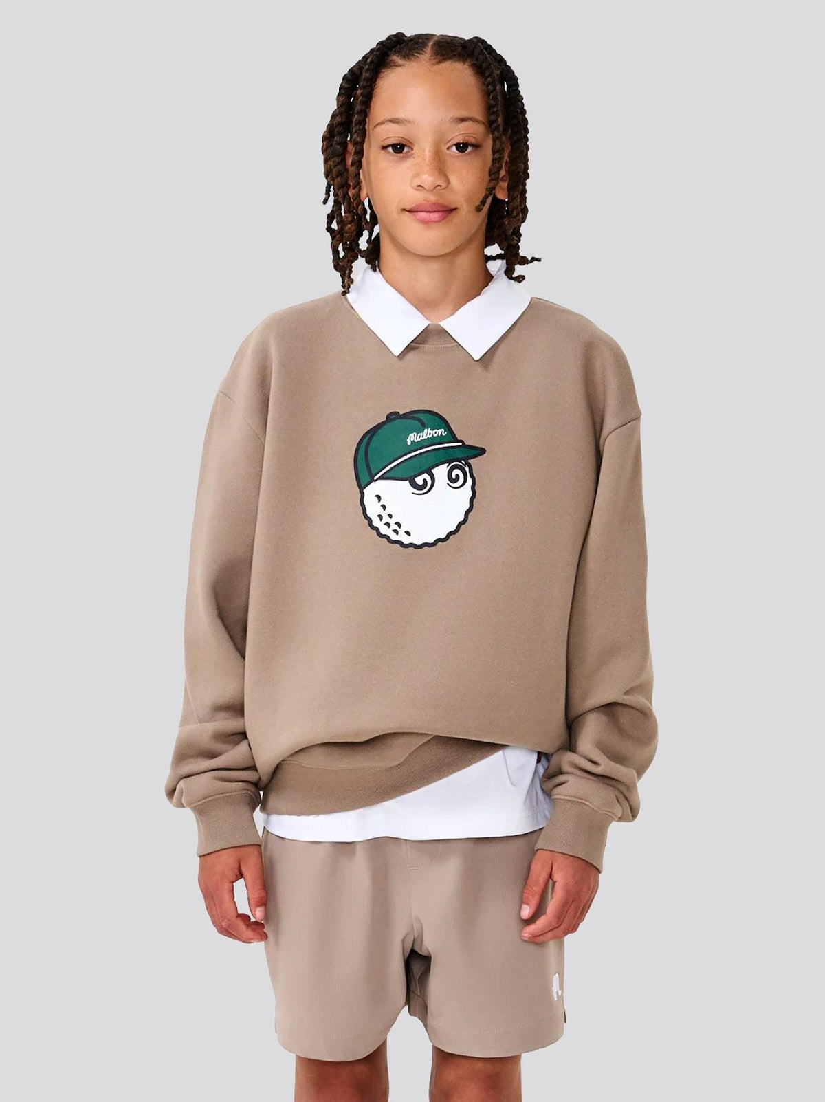 Youth Baldwin Buckets Sweatshirt Taupe