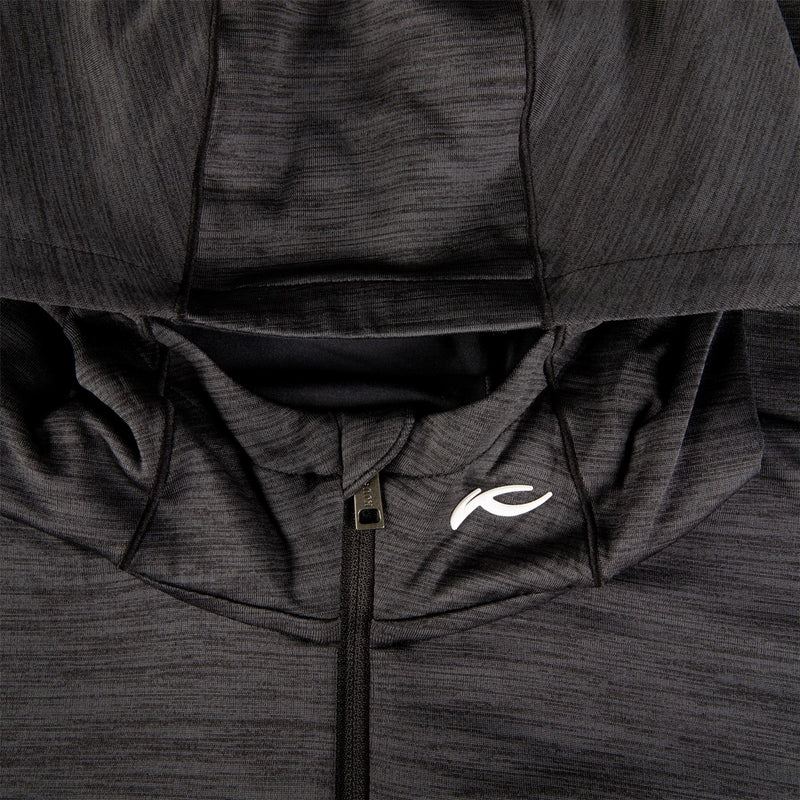 Liam Hooded Half Zip Mid Layer Black