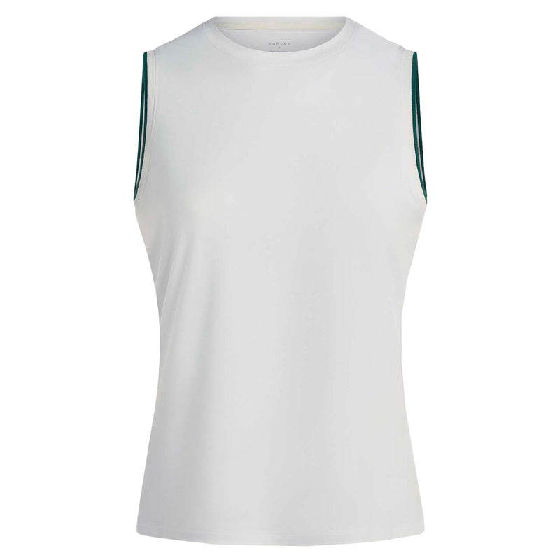 Womens Arton Performance Tank Polo White/Forest