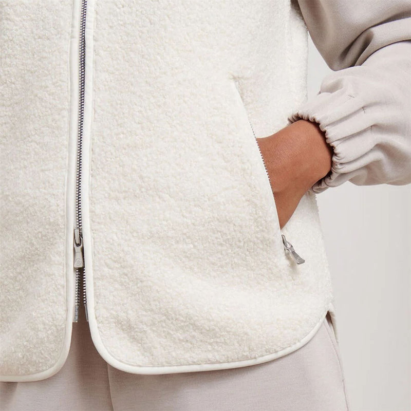 Womens Tilly Bonded Sherpa Vest Ivory