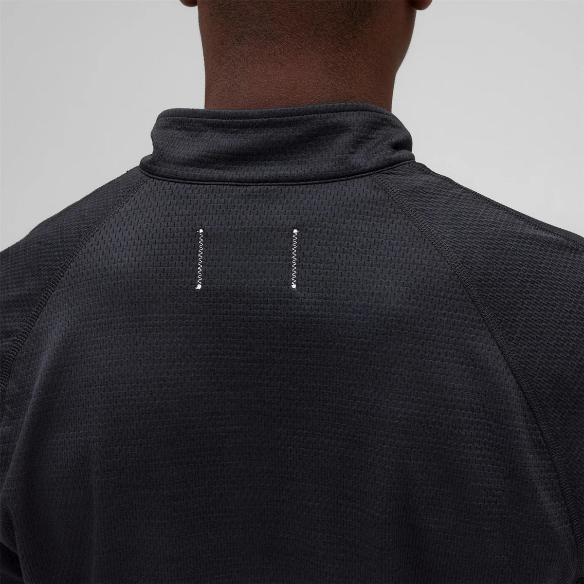 Solotex Mesh Tiebreak Quarter Zip Black