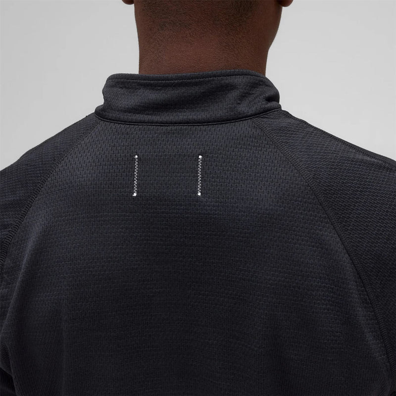 Solotex Mesh Tiebreak Quarter Zip Black