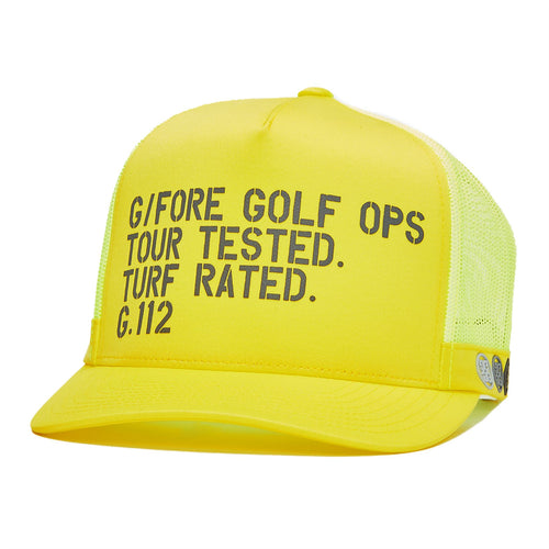 Golf Ops G.112 Interlock Knit Tall Trucker Hat Electric - SS24