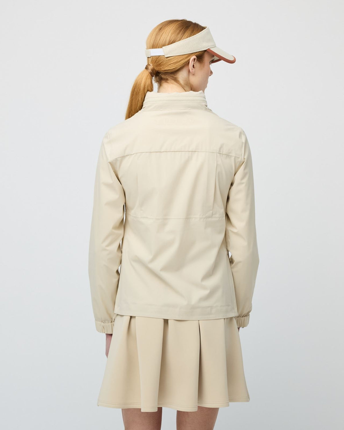 Womens Full Zip Rain Jacket Light Tan