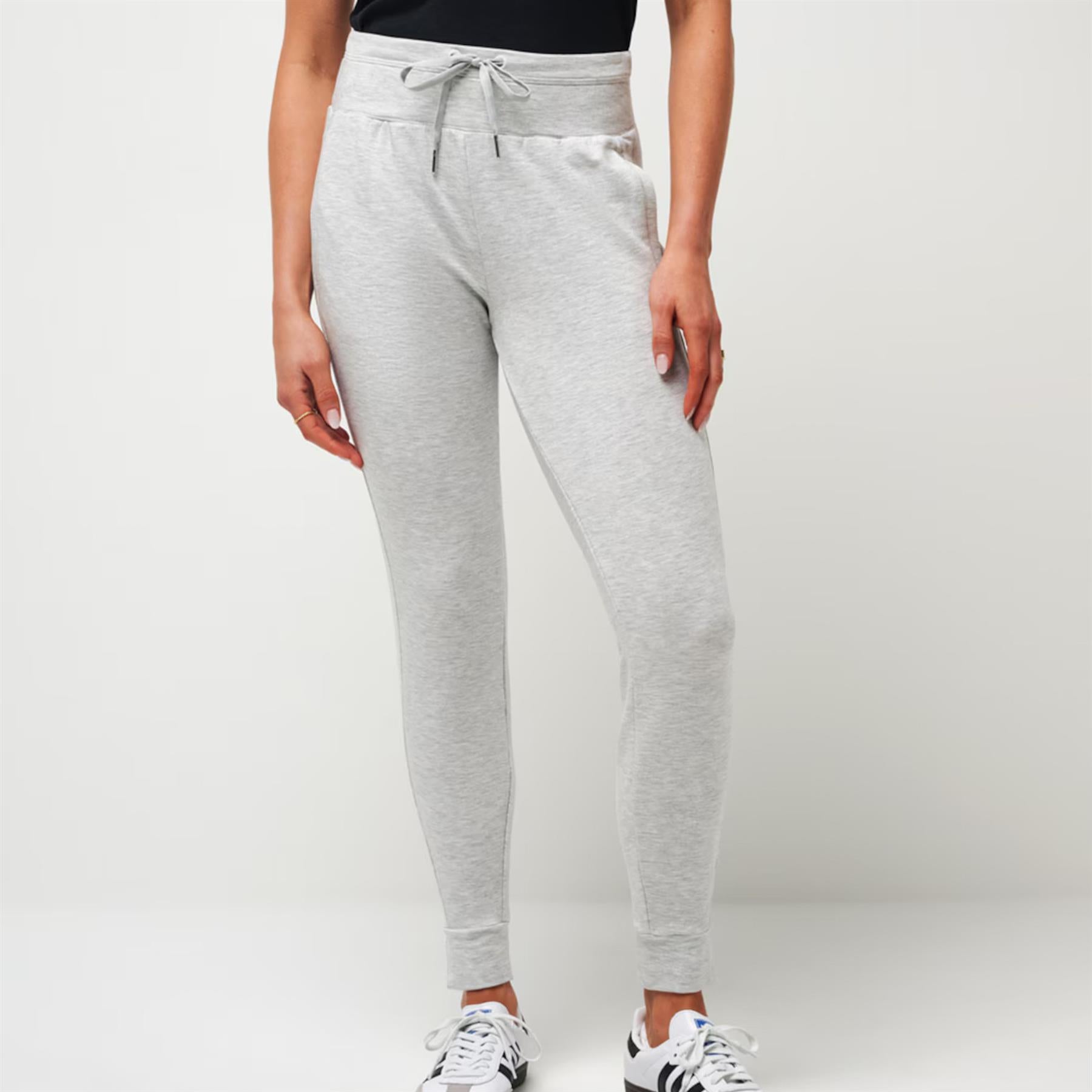 Womens Skyloft Soft Tie Jog Mid Layer Heather Light Grey