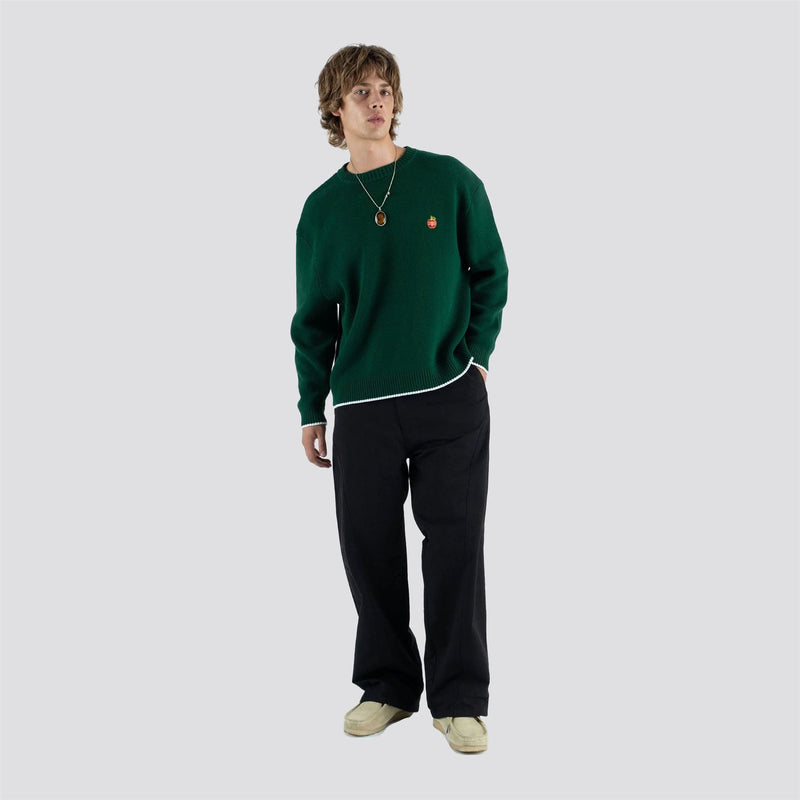 Foster Knit Crew Sweater Green