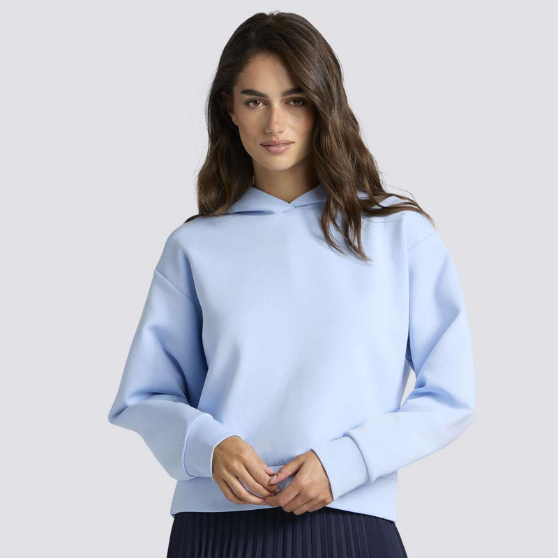 Womens Cotton Blend Scuba Hoodie