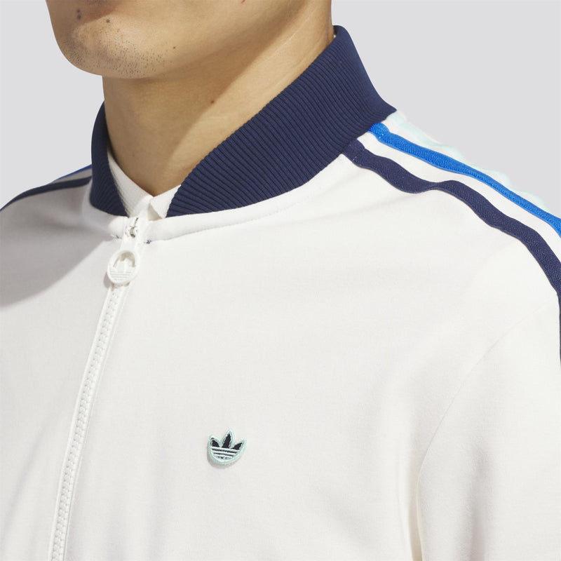 Originals 3-Stripe Quarter Zip Chalk White/Night Indigo
