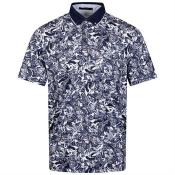 Greyson Stamped Polo Maltese Blue | TRENDYGOLF USA