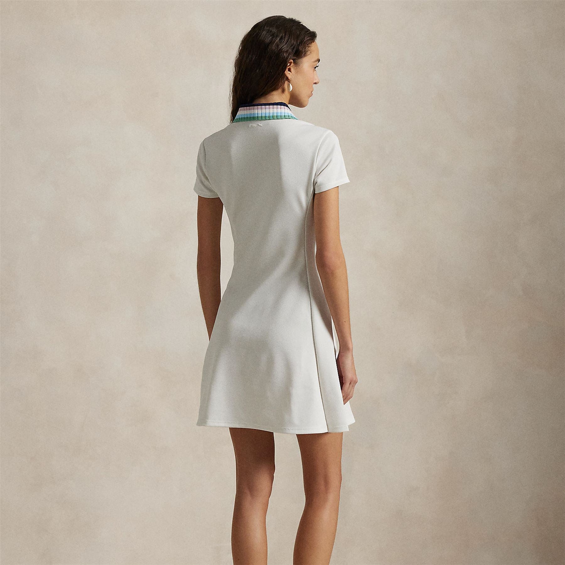 Ralph Lauren RLX SS Sweater Collar Dress Ceramic White/Refined