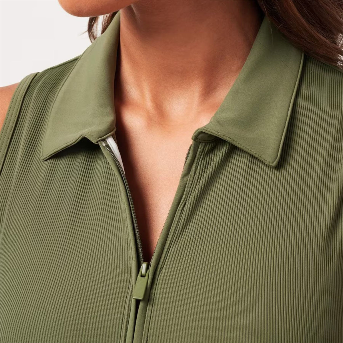 Womens Midline Sleeveless Polo Clover