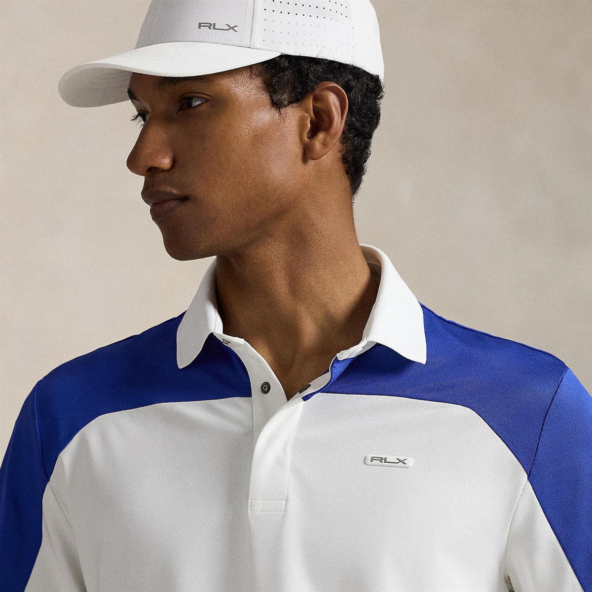 RLX Airtech Pique Polo Ceramic White/Royal Blue