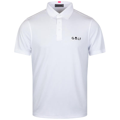 x TRENDYGOLF Skull Golf Logo Essential Performance Pique Polo Snow
