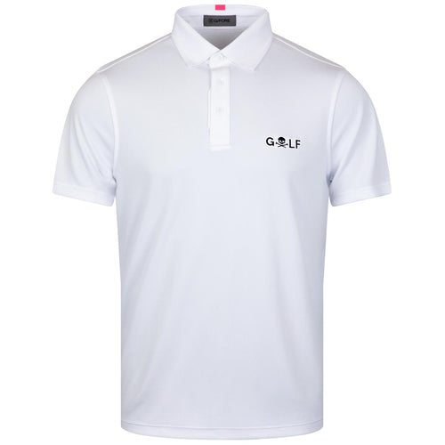 x TRENDYGOLF Skull Golf Logo Essential Performance Pique Polo Snow