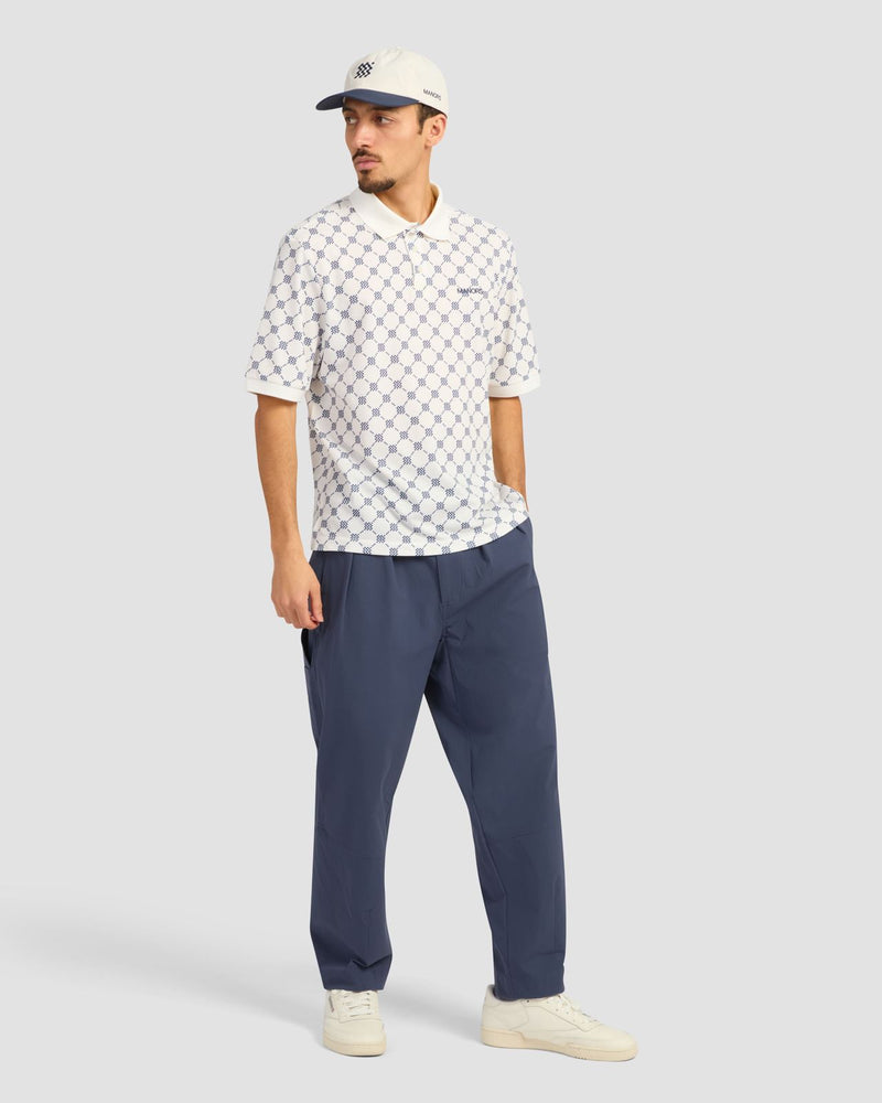 GOAT Pique Polo Monogram Cream