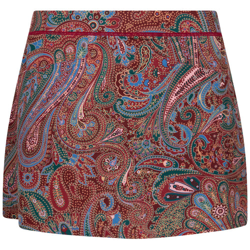 Womens Paisley Pleated Four-Way-Stretch Skort Ancient Madder Paisley - 2023