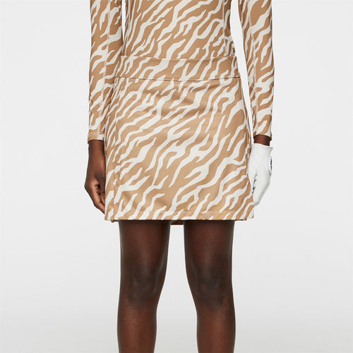 Womens Amelie TX Jersey Mid Print Skirt Tigers Eye