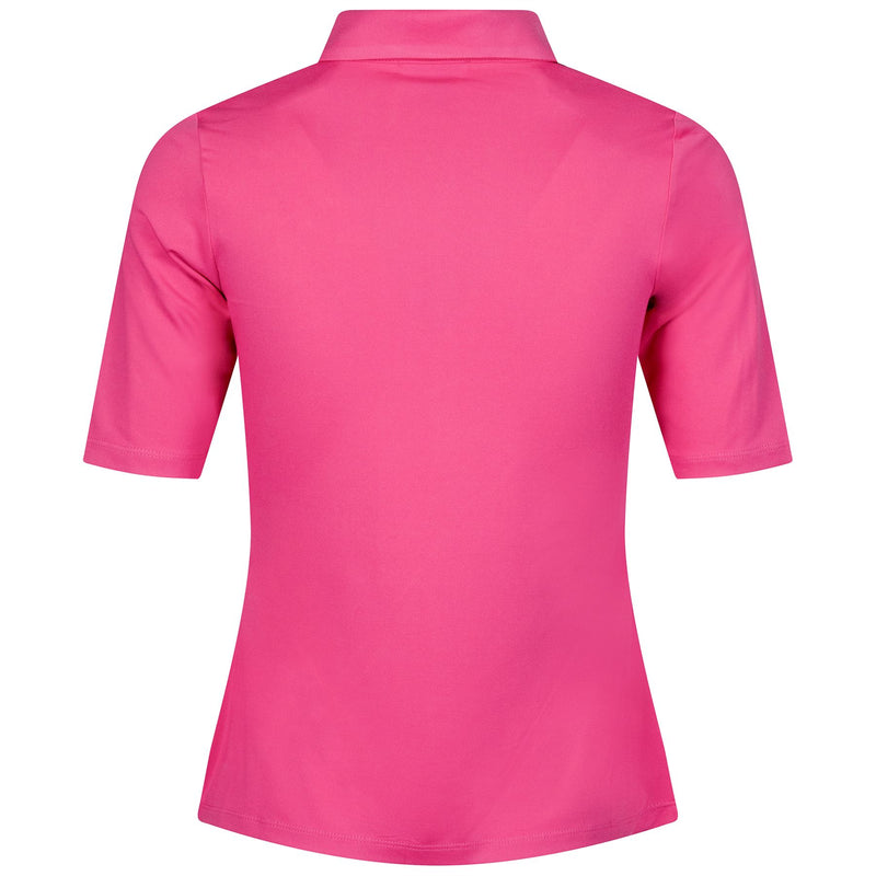 Womens Fabulous Elbow Polo Hot Pink