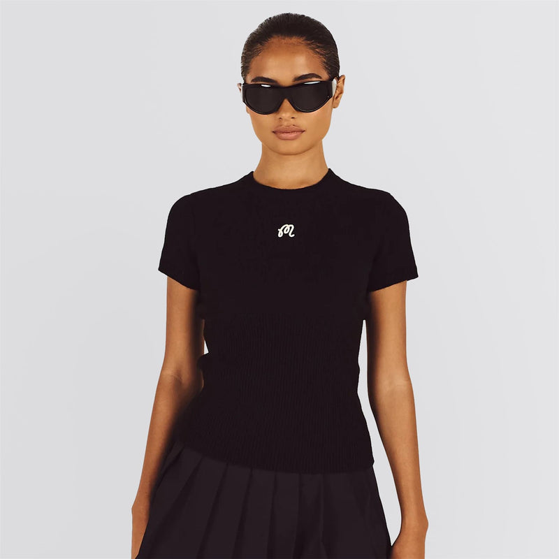 Womens Lisette Knit Top Black