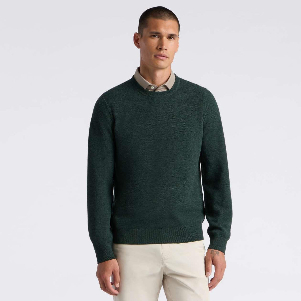 The Club Merino Wool Crewneck Pine