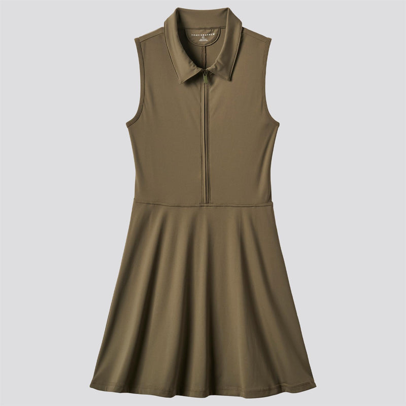 Womens Moveknit SL Zip Dress 2.0 Grape Leaf