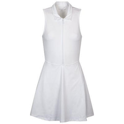 Womens Moveknit Sleeveless Zip Dress White - SS24