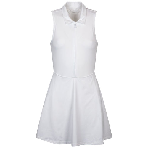 Womens Moveknit Sleeveless Zip Dress White - SS24