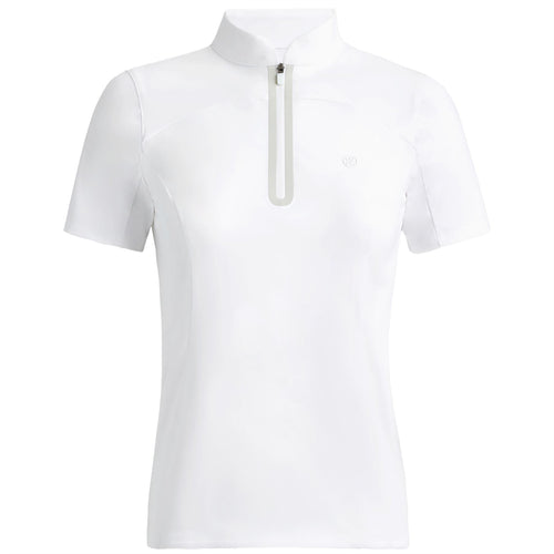 Womens Interlock Quarter Zip Polo Snow - AW24