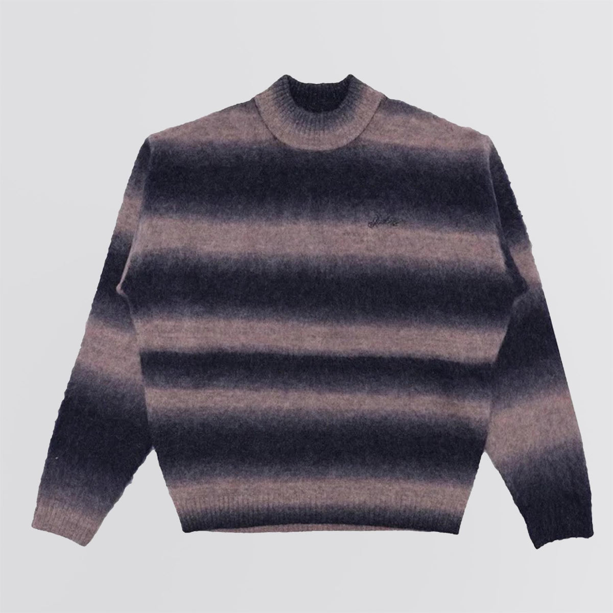 Cole Knit Mockneck Mohair Sweater Black