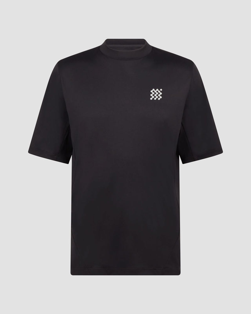 Course Mock Neck Polo Black