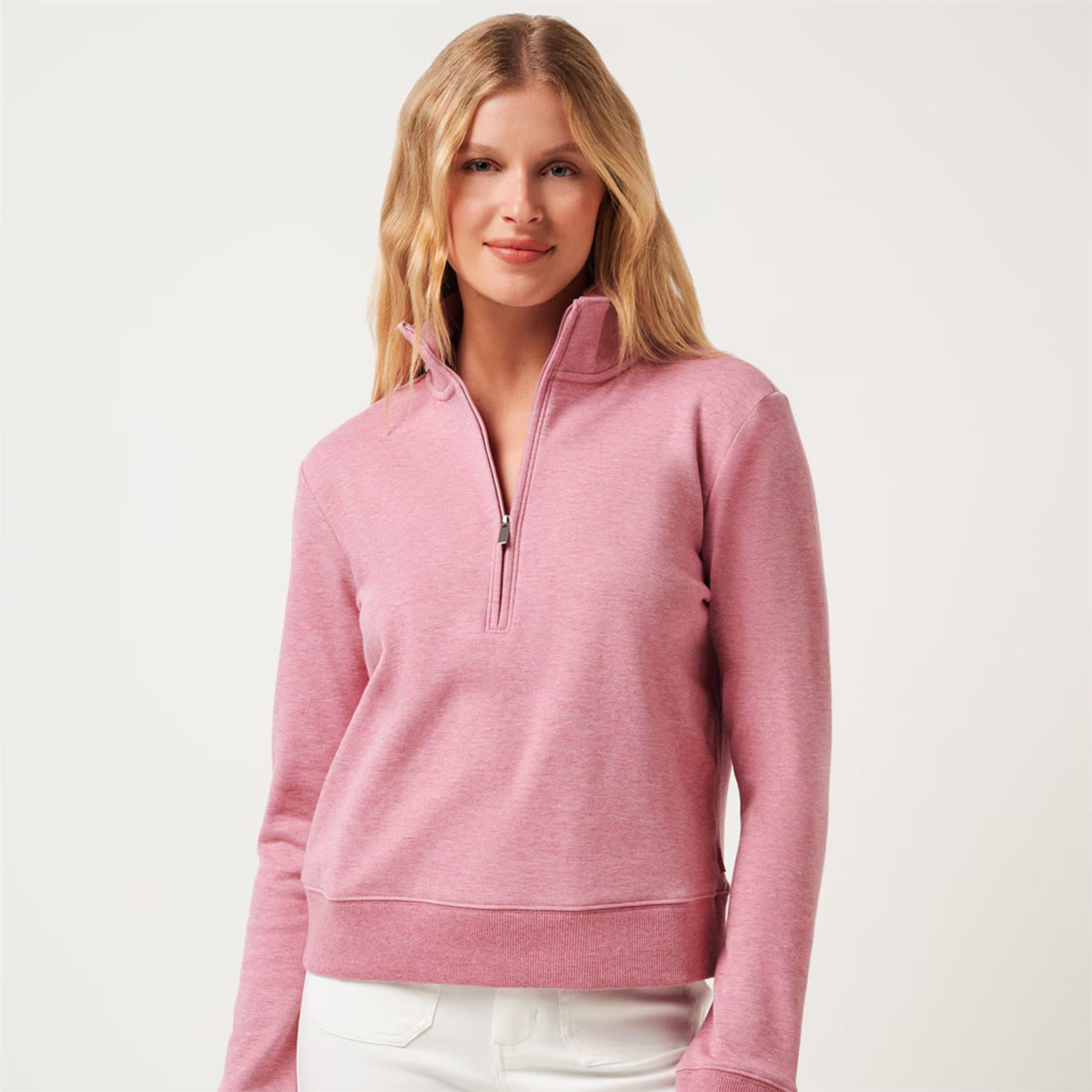 Womens Cloud Half Zip Mid Layer Heather Foxglove