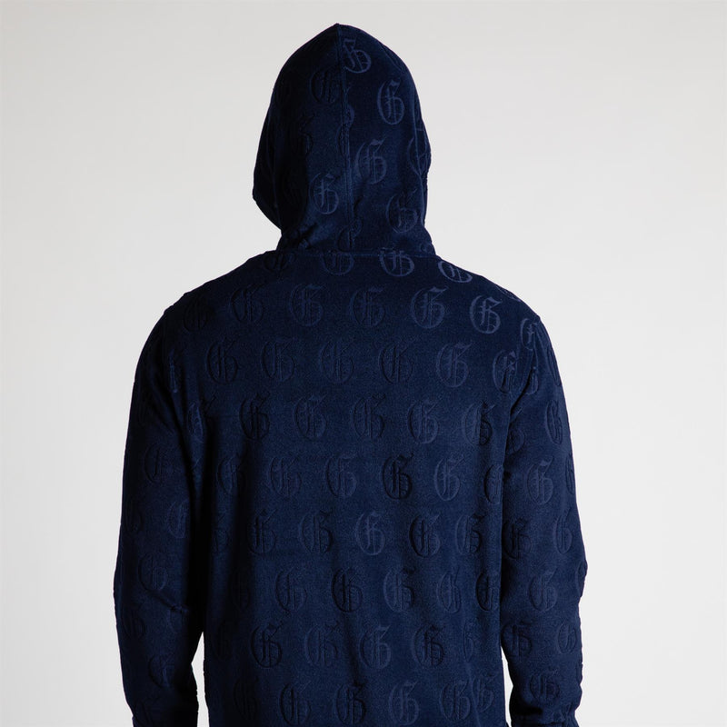 Old English G Jacquard Terry Hoodie Maltese Blue