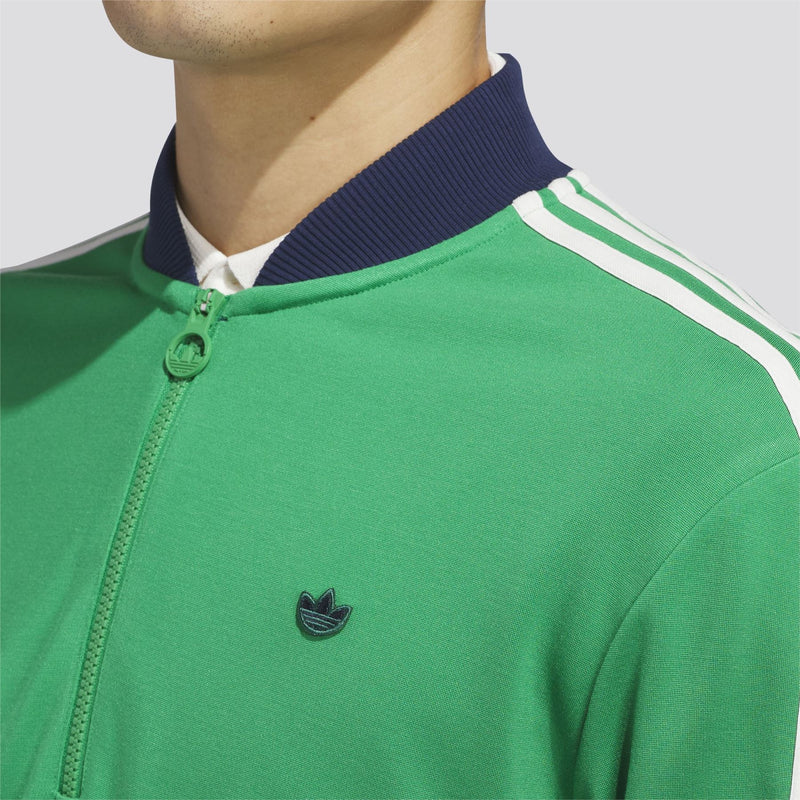 Originals 3-Stripe Quarter Zip Green/Night Indigo