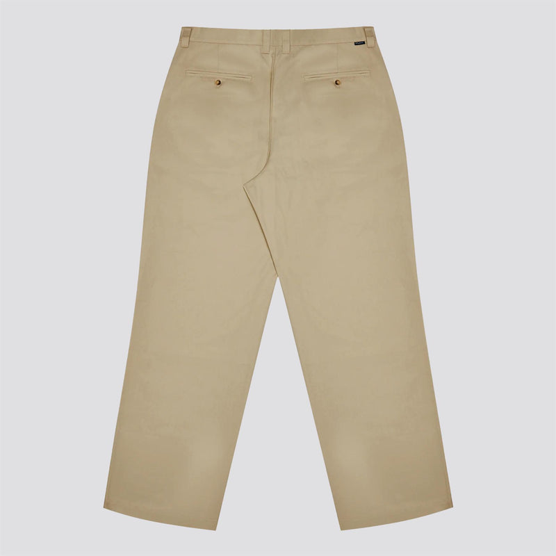 Reverse Pleat Pants Khaki