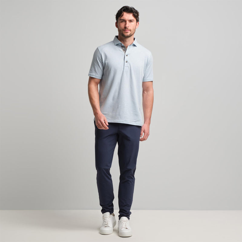Fessenden Polo Burnham Heather Tonal Houndstooth