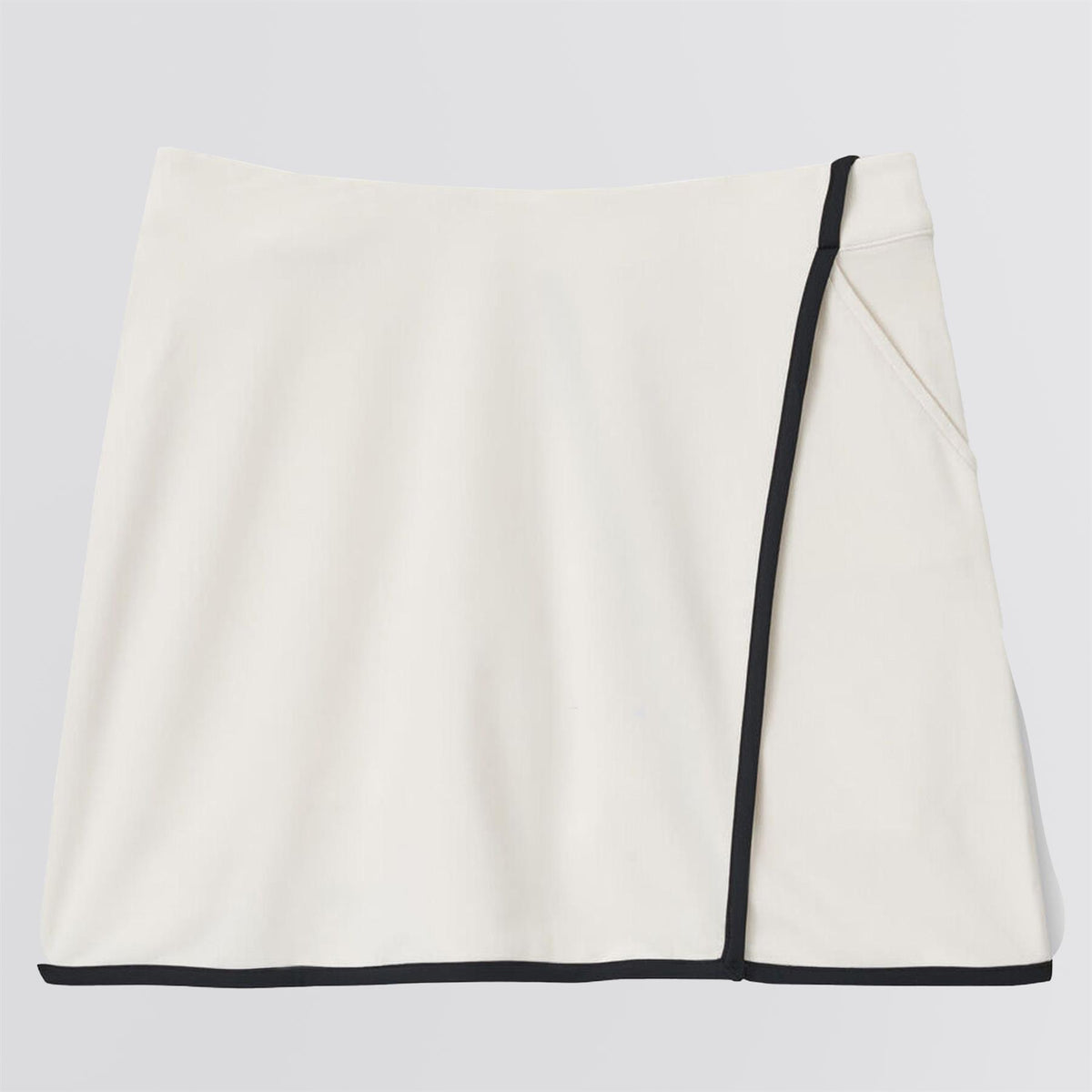 Womens Charlotte Slit Skort Ivory/Black