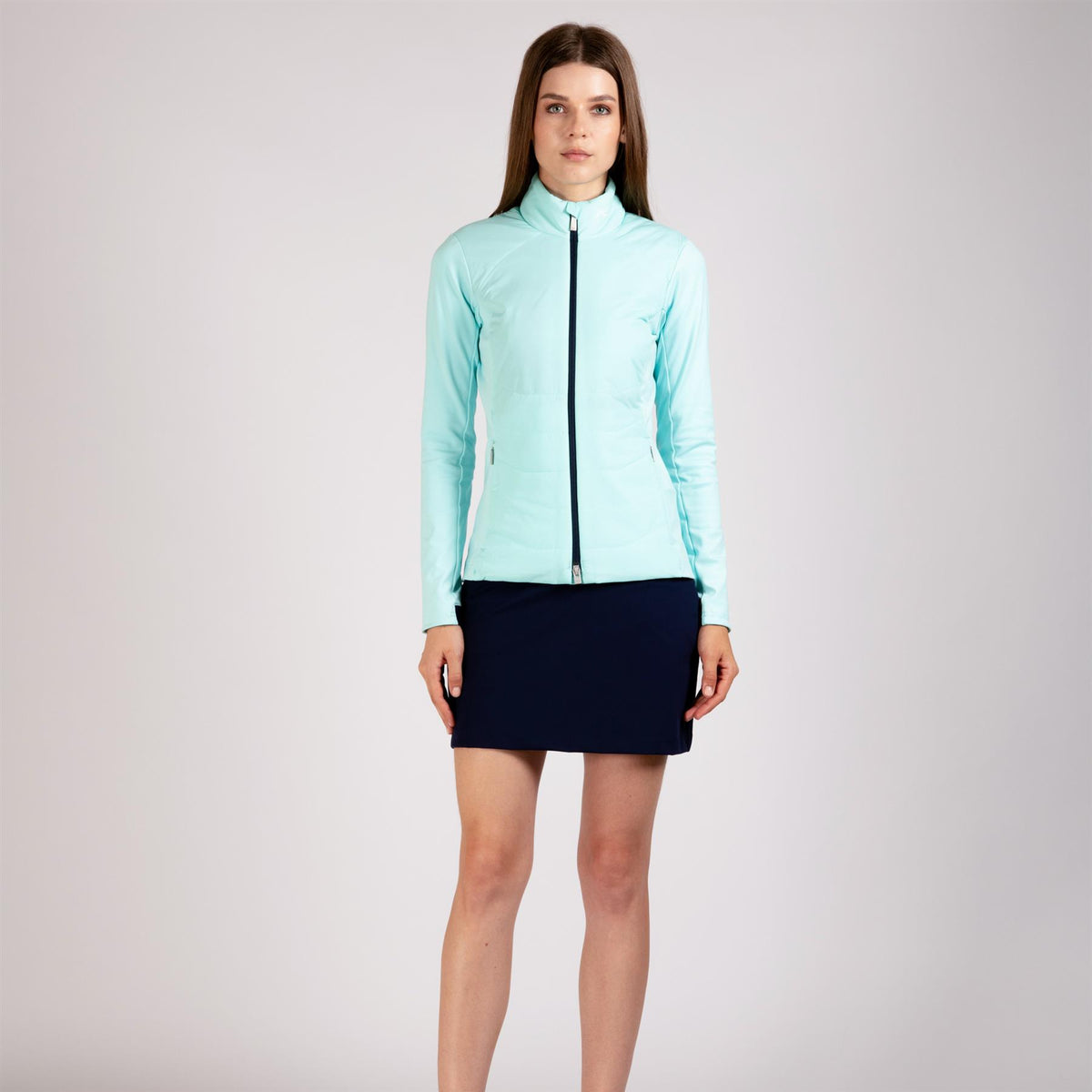 Womens Reach Hybrid Jacket Capri/Atlanta Blue